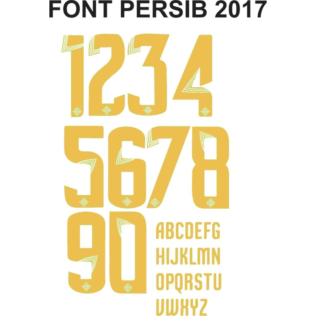 Sablon Nameset Persib 2017