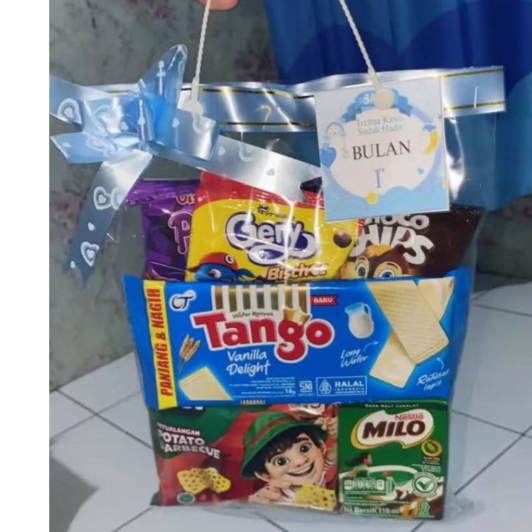 Paket Bingkisan Snack Ulang Tahun Anak (Susu Milo) Praktis Mewah / Snack Ultah Anak