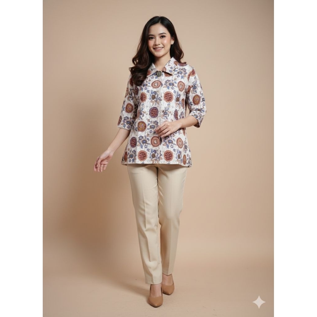 Preloved Batik Atasan Wanita | Ukuran M | Preloved Pemakaian Pribadi