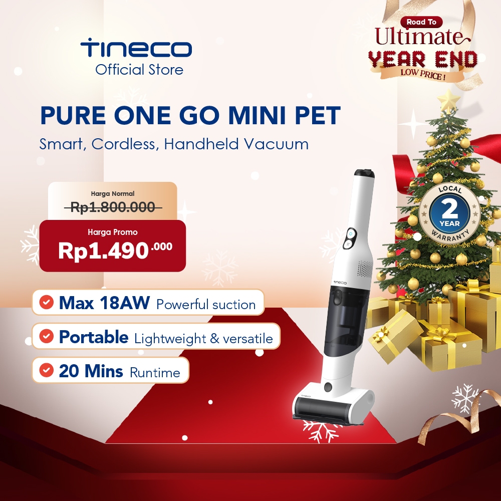 Tineco GO MINI PET Smart Cordless Handheld Vacuum Cleaner Portable & Lightweight Vakum Penyedot Debu