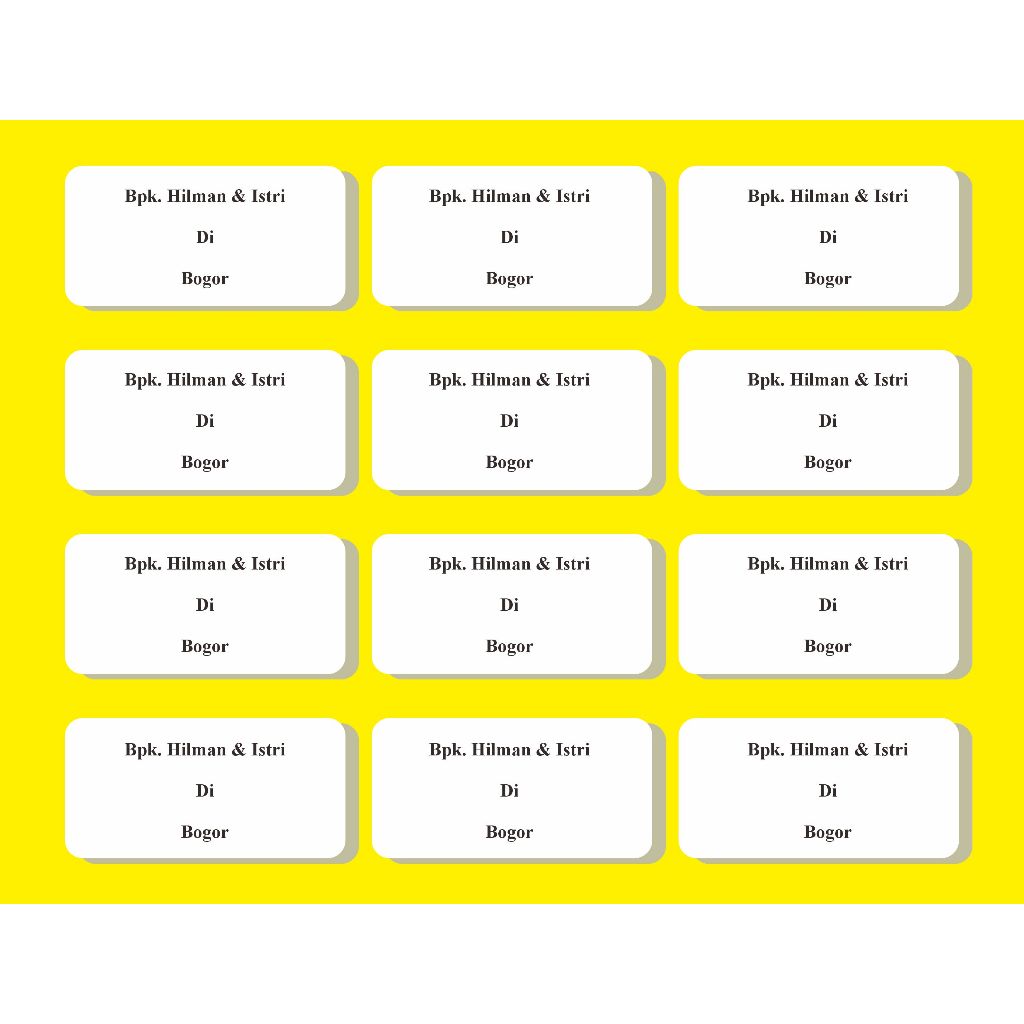 CETAK LABEL UNDANGAN | STIKER LABEL | NAMA-NAMA UNDANGAN