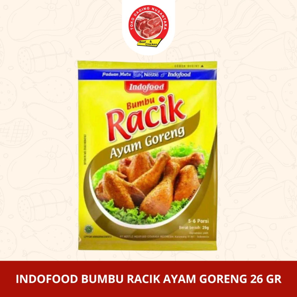 INDOFOOD Bumbu Racik Ayam Goreng 26gr – Praktis, Gurih, Tinggal Ungkep & Goreng