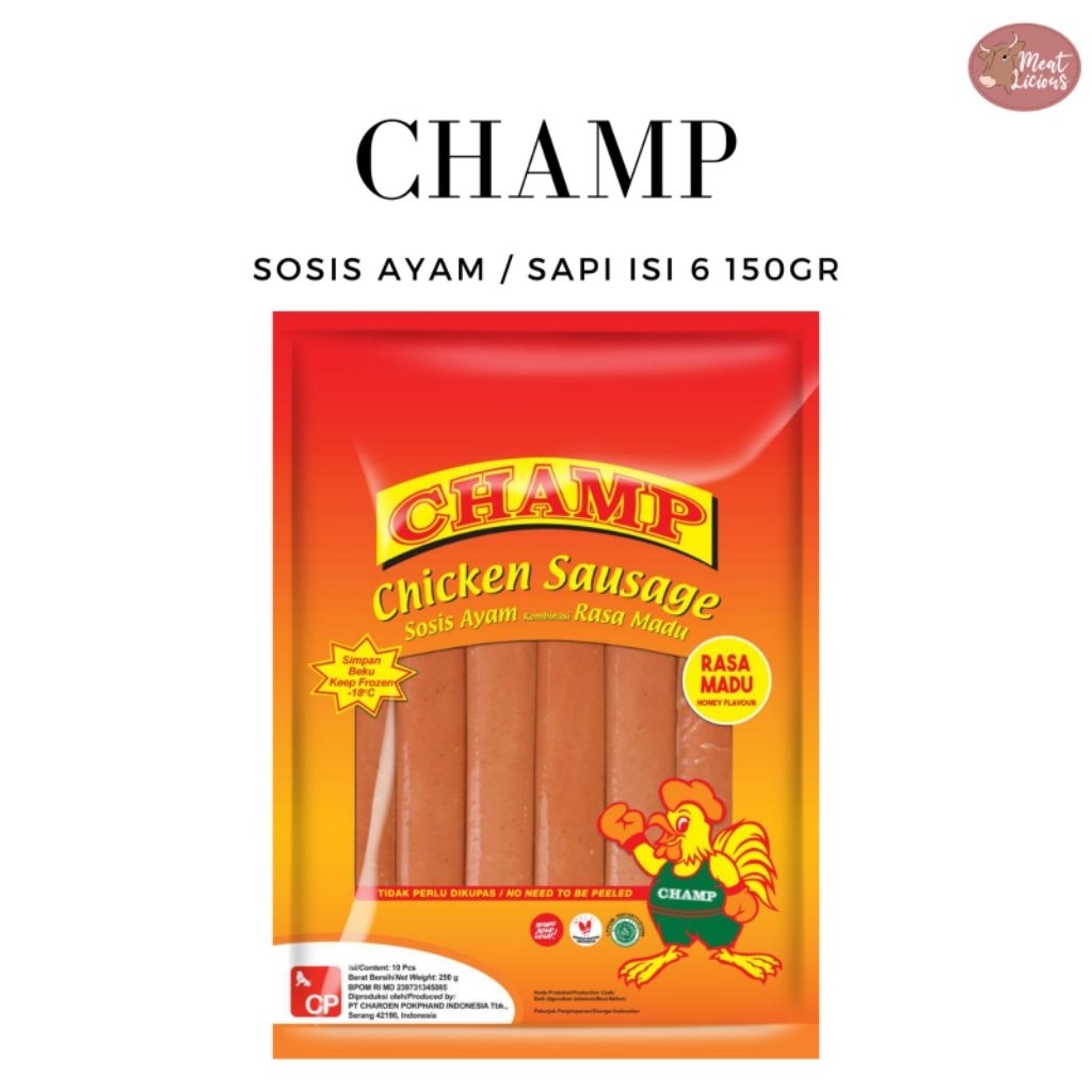 CHAMP Sosis Ayam / Sapi isi 6 dan isi 15 (sausage)