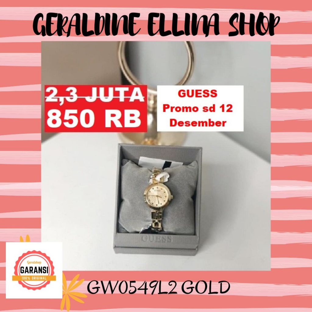 Jam tangan wanita Guess watch original SALE seri GW0549L2 CUT OUT STRAP