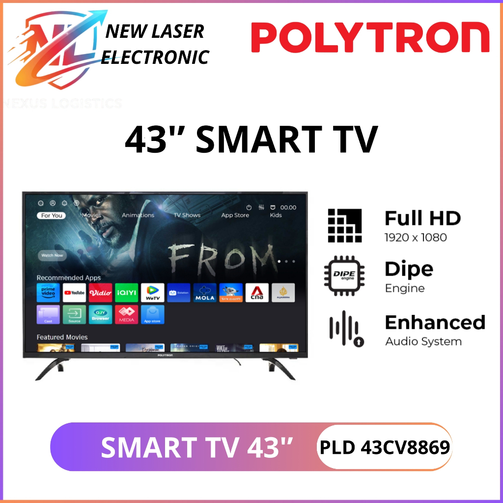 POLYTRON SMART TV 43CV8869 (43 INCH) LED POLYTRON SMART TV GARANSI RESMI