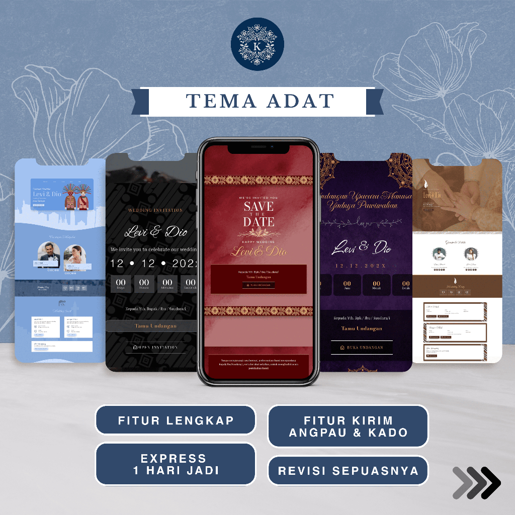 Undangan Digital Website Pernikahan Tema Adat | Undangan Pernikahan Online Tema Adat Minang Betawi J