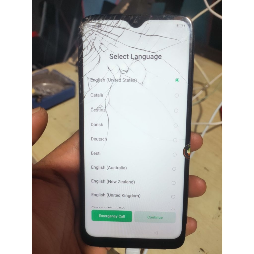 Lcd nempel frame Realme c2 Oppo a1k minus tc eror