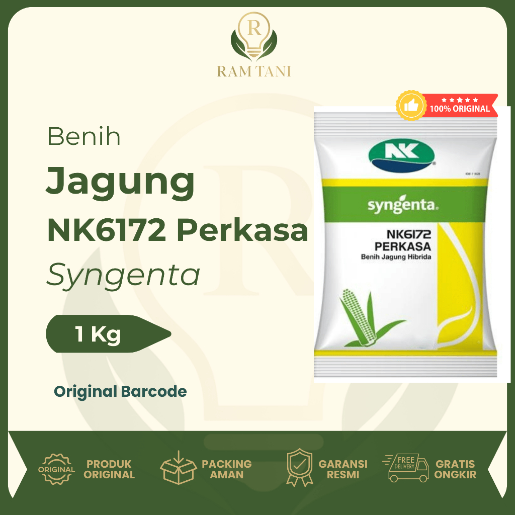 Syngenta - Benih Bibit Jagung Hibrida NK6172 PERKASA 1Kg / NK Perkasa Original