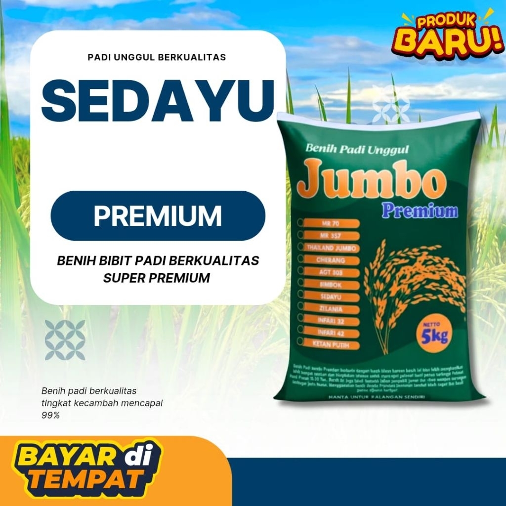benih padi Sedayu kemasan 5kg