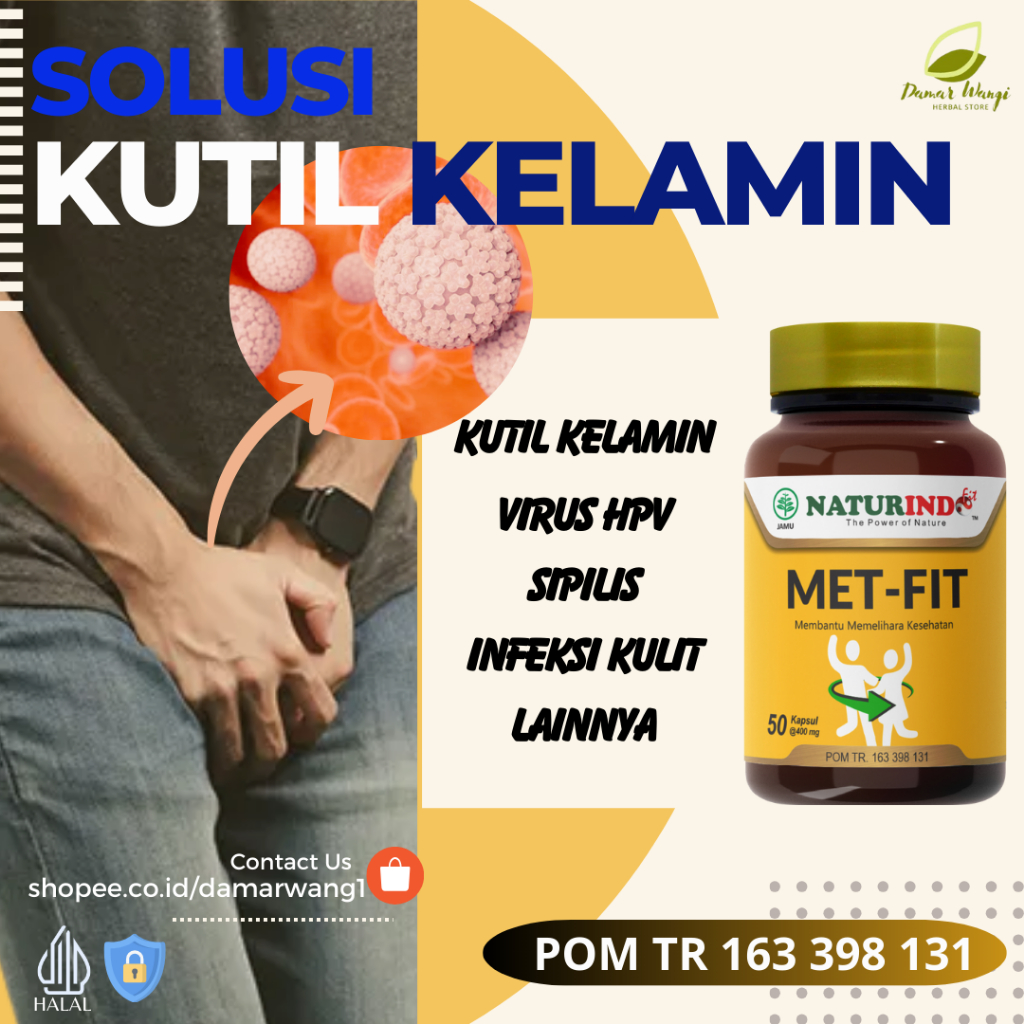 METFIT NATURINDO HERBAL KUTIL KELAMIN PRIA WANITA SIPILIS HERPES RONTOK KUTIL