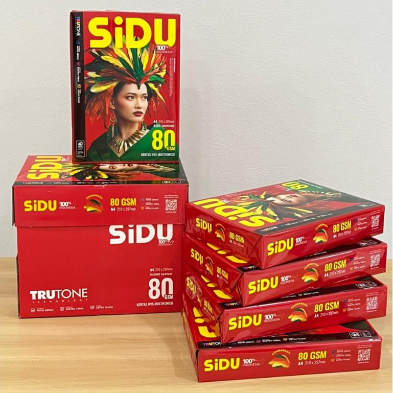 Kertas SIDU A4 80 Gram / 1 rim isi 500 lembar / Kertas HVS / Kertas Fotocopy