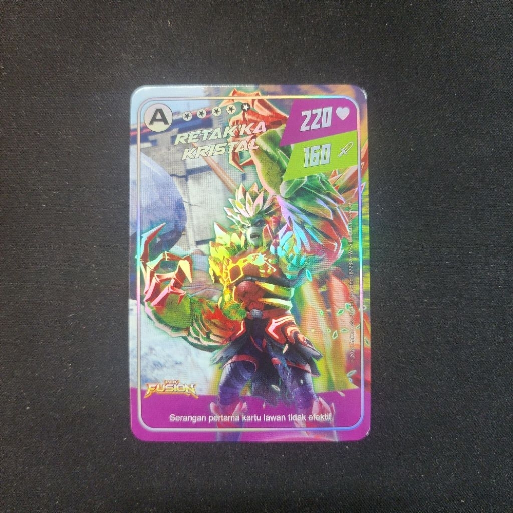 Kartu Boboiboy Monsta Galaxy Card - Retakka Kristal (A Rank Silver Card) Pek Fusion