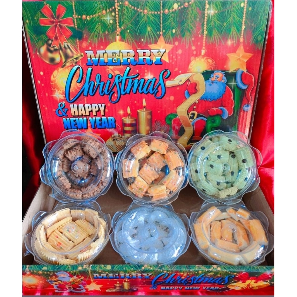 KUE KERING KADO NATAL&THN BARU/ISI 6BOX TERLARIS TIAP TAHUN/HAMPERS/MERRY CHRISTMAS/BHN PREMIUM