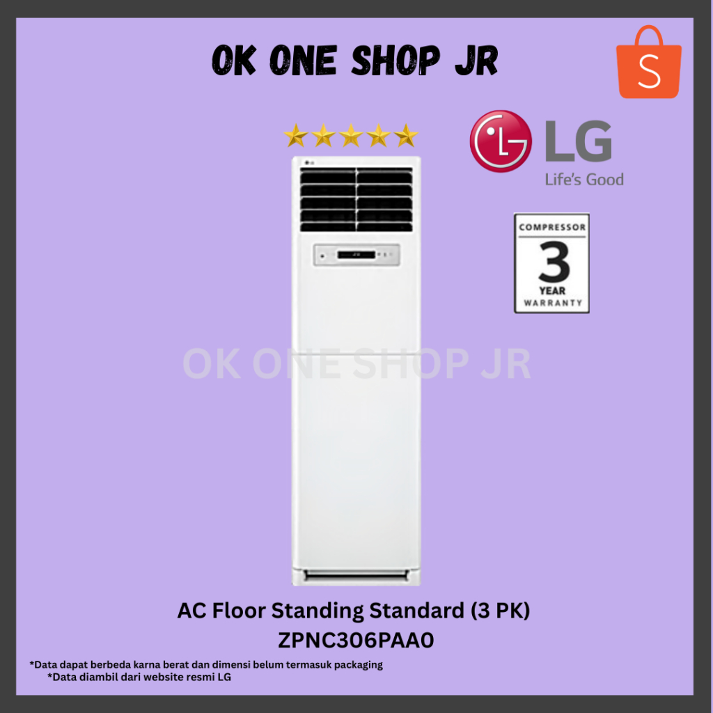 LG ZPNC306PAA0 AC FLOOR STANDING | ZPNC 306PAA0 | ZPNC 306 PAA0 - 3 PK