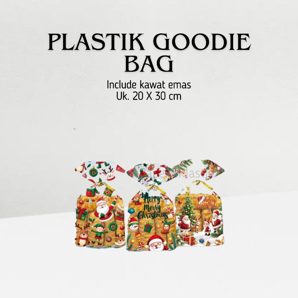 Plastik Kemasan Natal | Bungkus Snack Permen | Goodie Bag Plastik Bingkisan