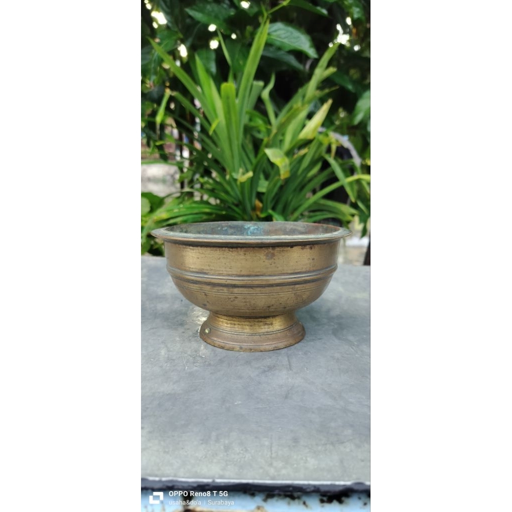 Bokor Kuningan lawas polos tebal