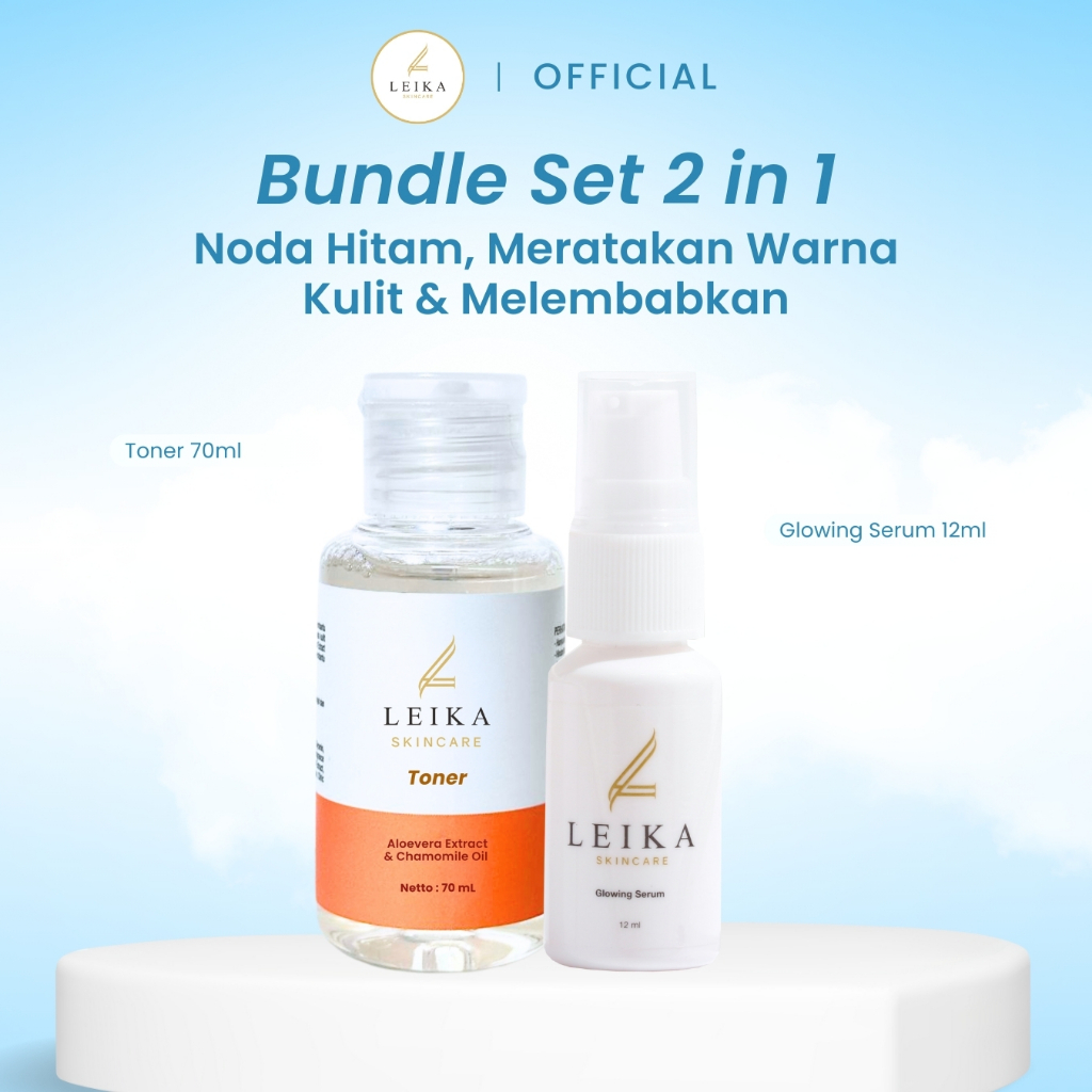 Leika Skincare 2 in 1 Glowing Serum & Toner Leika Skin Care Resmi BPOM