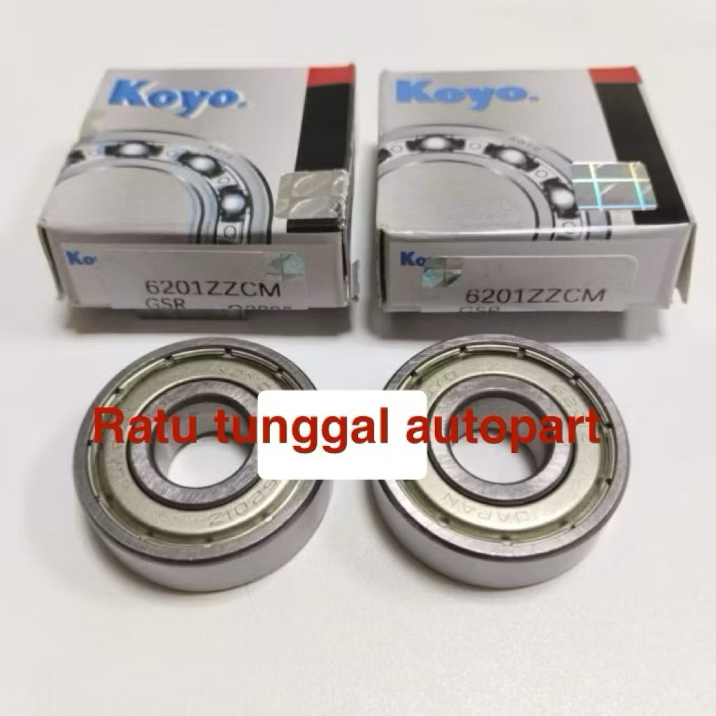 BEARING 6201 ZZ 6201ZZ KOYO ASLI DIMENSI 12x32x10MM