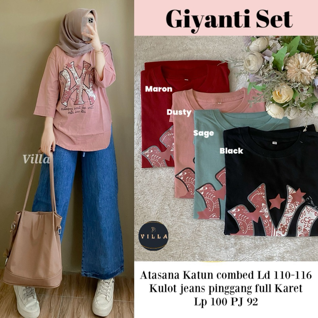 GIYANTI SET JUMBO LD MAX 120cm/ONE SET WANITA/Baju Setelan Kekinian