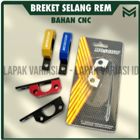 KLEMAN SELANG REM DEPAN BREKET SELANG REM BRARCKET SELANG REM ASLI CNC PREMIUM MERK MOSCOW UNIVERSAL