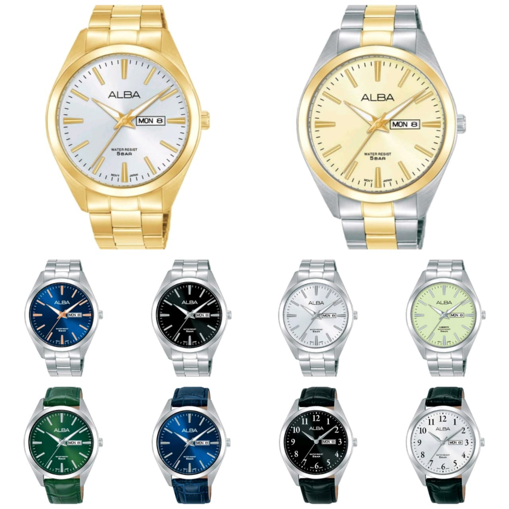 Alba Men Classic AJ6202 AJ6204 AJ6205 AJ6207 AJ6209 AJ6211 AJ6213 AJ6215 AJ6517 AJ6219 Jam Tangan Or