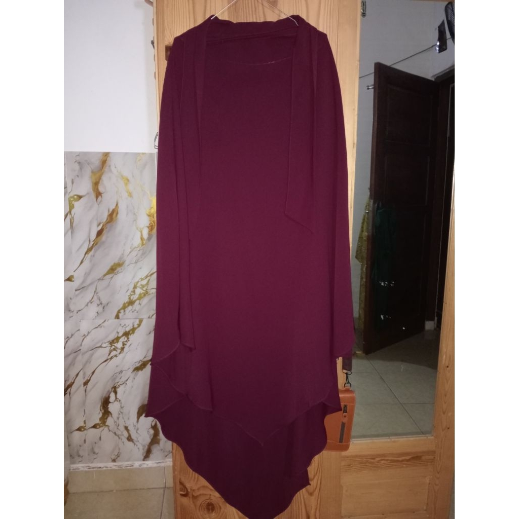 FK ditsy dark maroon