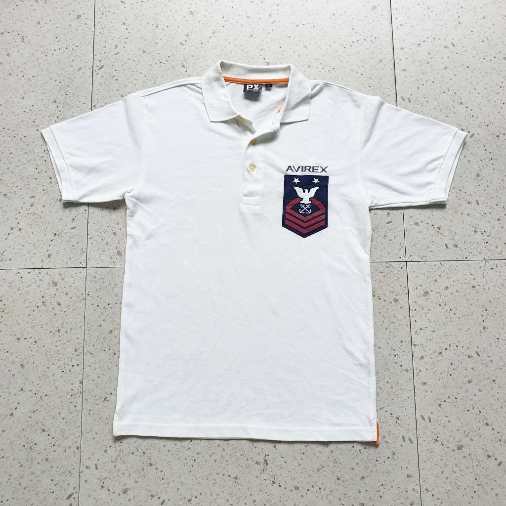 Baju Kaos Polo AVIREX / Size S - LD 48 cm / Bekas - Second - Preloved