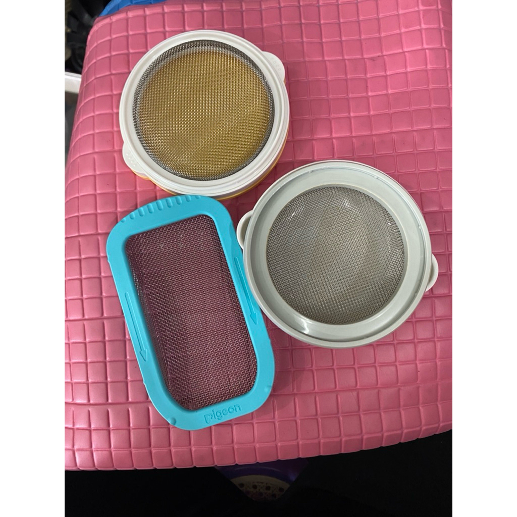 PL saringan/tirisan makan bayi 1 set isi 3pcs 10-14cm pigeon