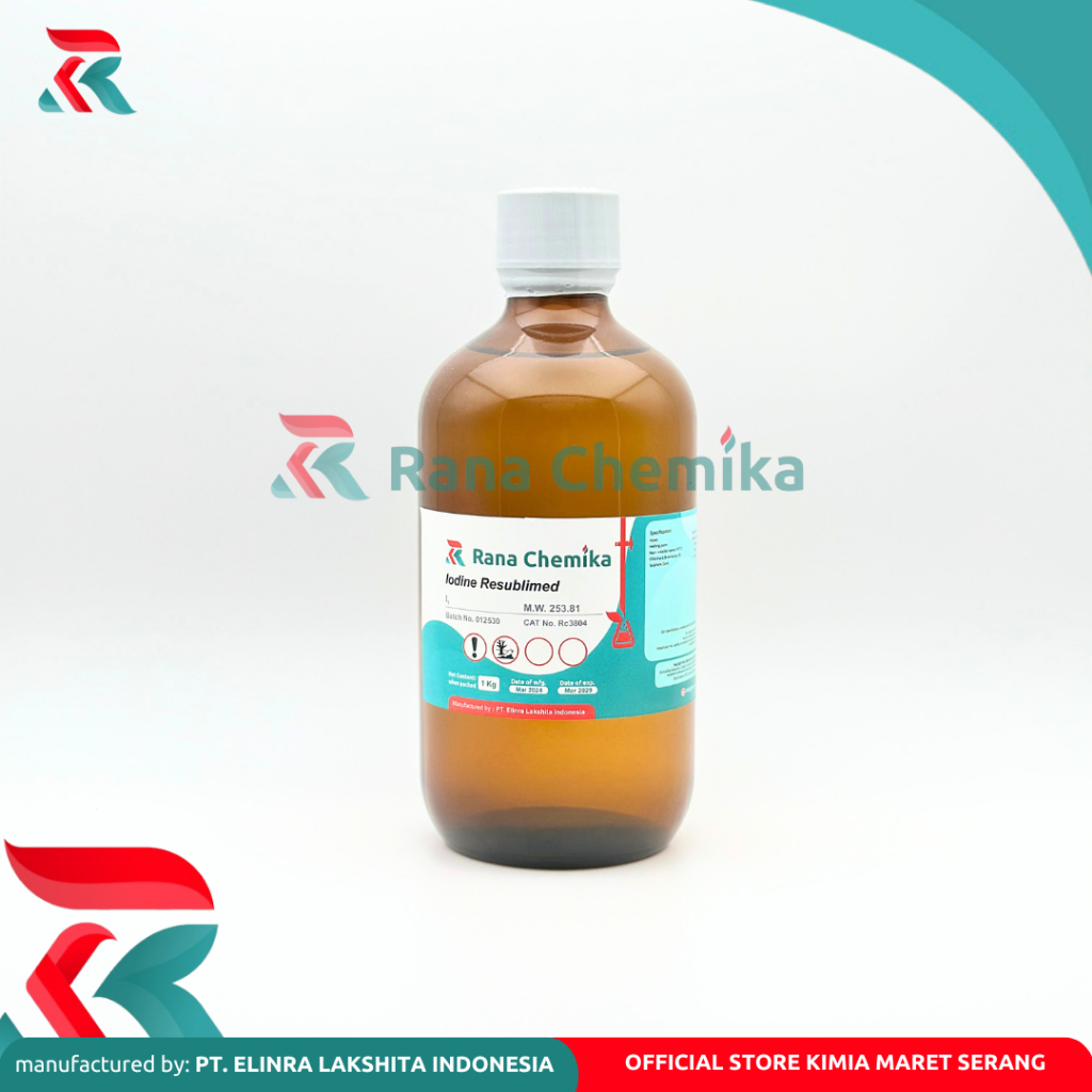Iodine Resublimed AR / Yodium Sublimasi / Iodin Kristal Murni - CAS No. 7553-56-2 | RANA CHEMIKA