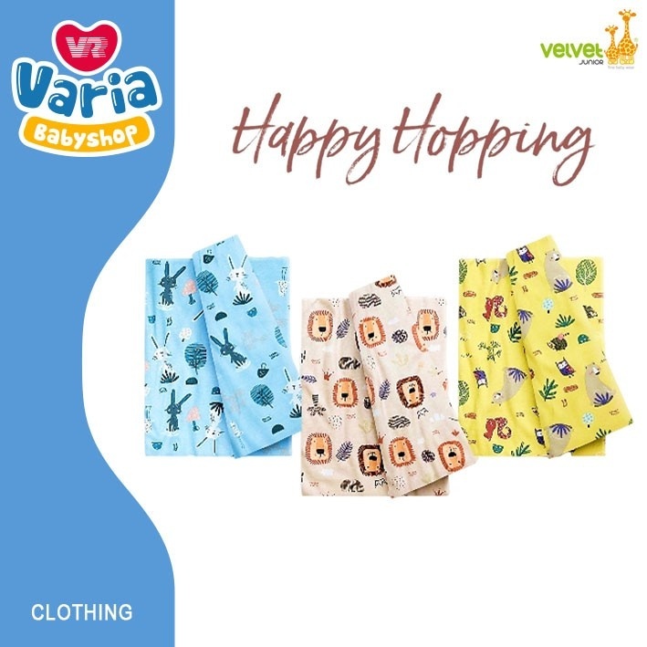 Velvet Bedong / Bedong Bayi / Bedong Newborn Isi 3 | Velvet Junior