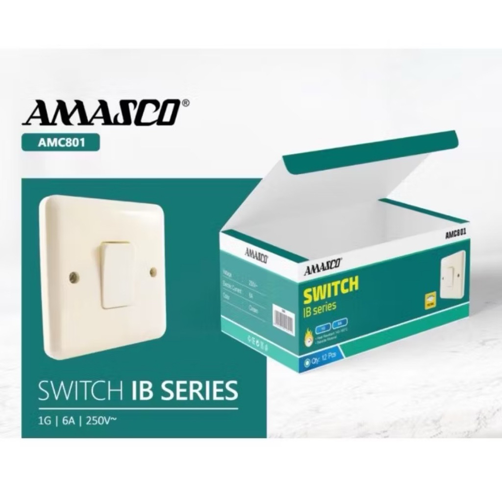 AMASCO SAKLAR ENGKEL IB, SAKLAR SERI IB, STOP KONTAK IB