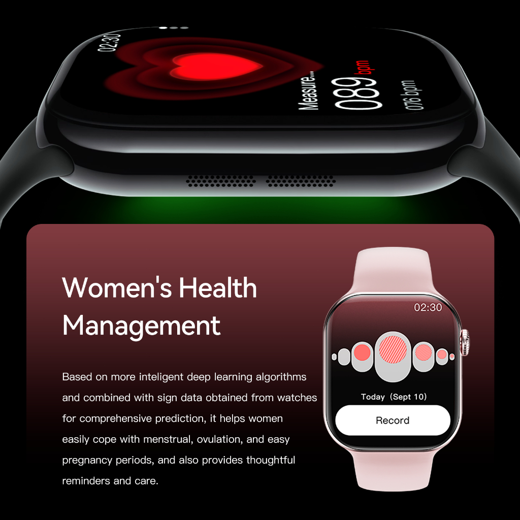 ORIGINAL [Garansi 1 Tahun] KIRO for iPhone Smart Watch-support Whatsapp Reply-Watch S11 Pro