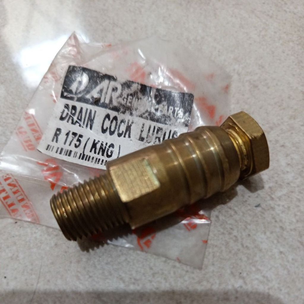 R175 R180 Kran Lurus Drain Cock Kuningan