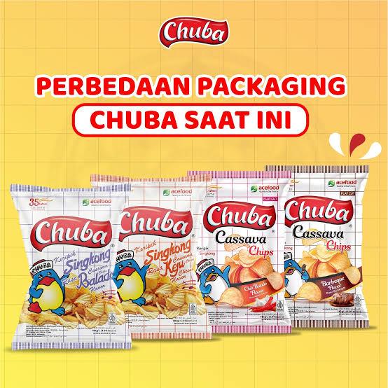 Chuba Keripik Singkong Rasa Keju Balado Renyah 1 pack isi 20 pcs x 12gram