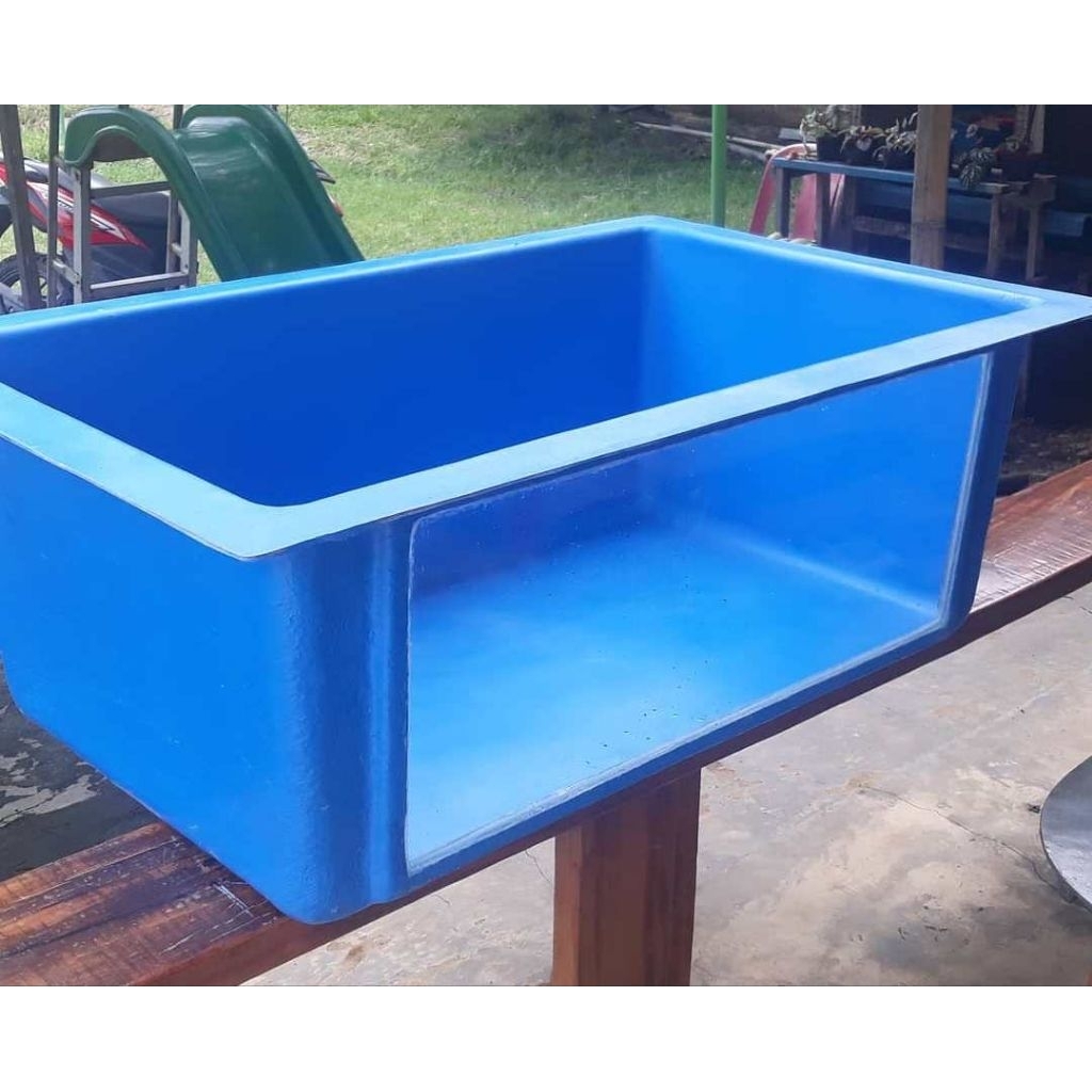 Bak Fiber Kaca Ukuran 100 x 60 x 40 / Bak Fiberglass / Aquarium Fiberglass / Bak Fiber / Bak Fiber G