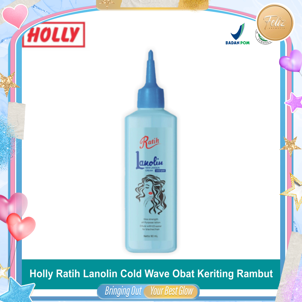 * FELIZ * HOLLY RATIH Lanolin New Lanolin Cream Cold White Obat Keriting Rambut 90ml