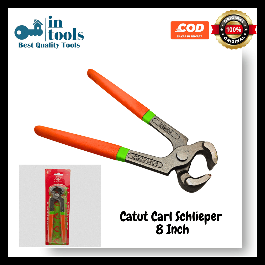 Catut Kepala Besar CS 8" / Tang Gegep / Tang Kakak Tua Blister Berkualitas