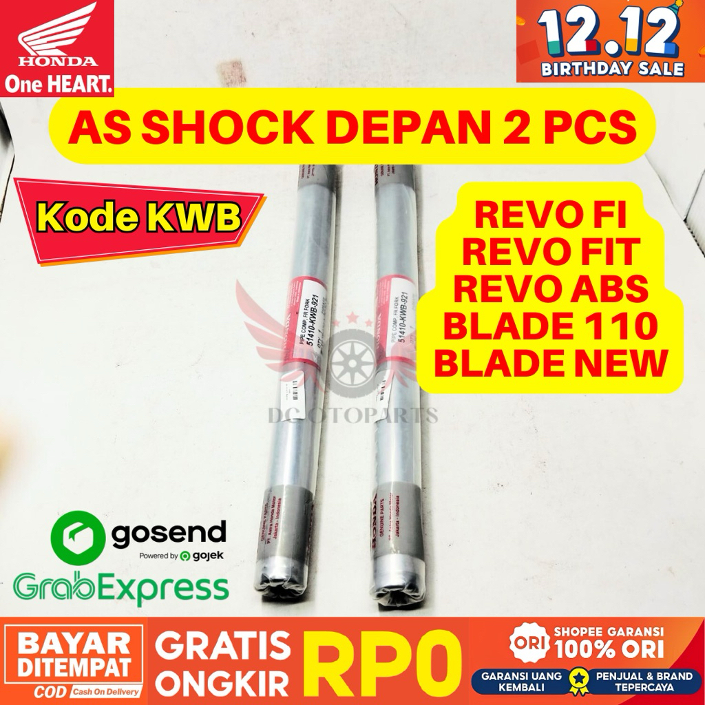 KWB AS SHOCK REVO FI ORIGINAL AHM HONDA, PAKET AS SHOCK ORIGINAL BLADE, AS SHOCK DEPAN KIRI KANAN HO