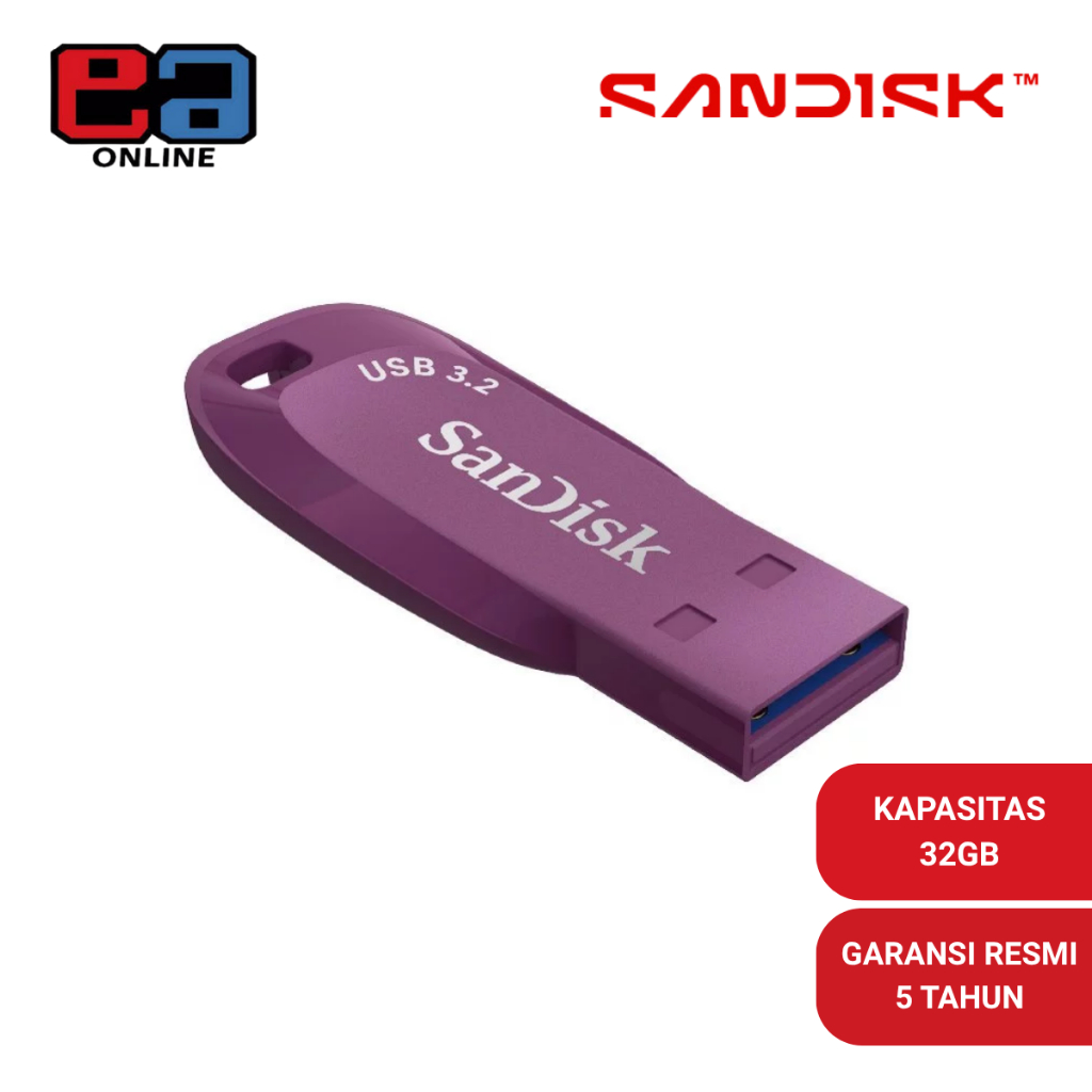 SanDisk CZ410 Ultra Shift 32GB USB 3.2 (Purple / Ungu) - Flash Drive