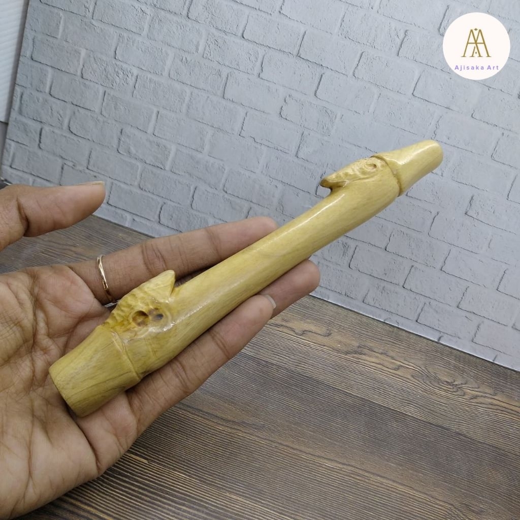 AJISAKA_ART | pipa once / once cangklong ukir bambu kayu kemuning