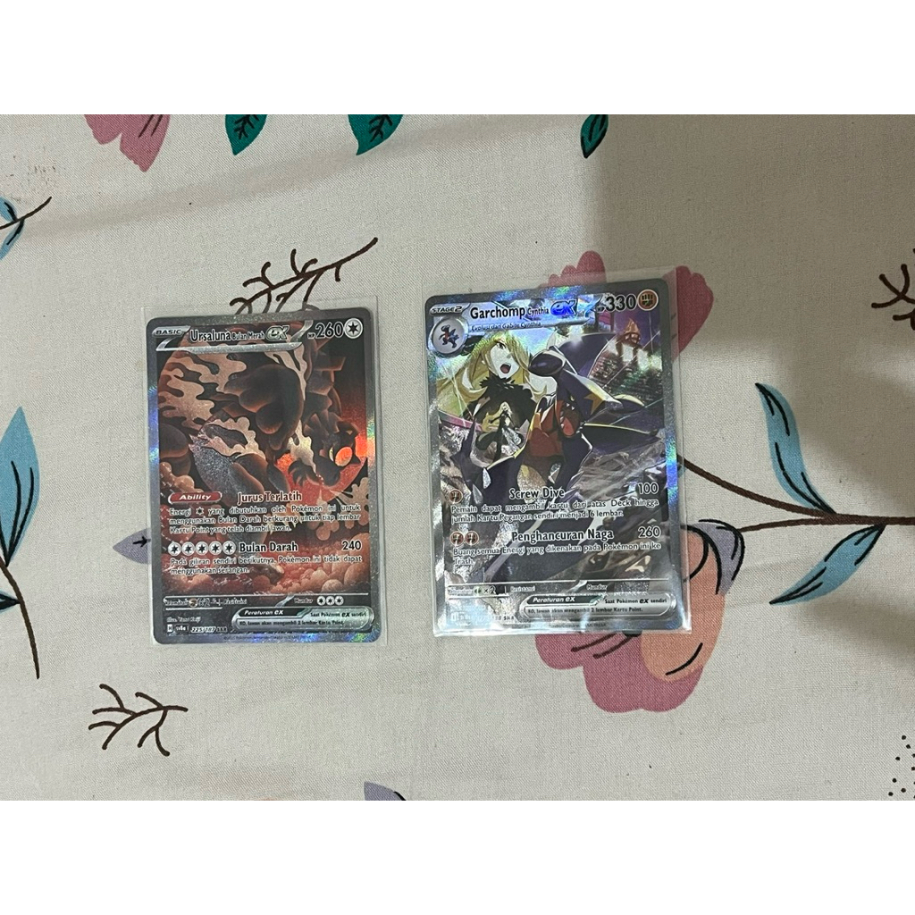 KARTU POKEMON | GARCHOMP CYNTHIA EX SAR| URSALUNA EX SAR | SNOVER AR