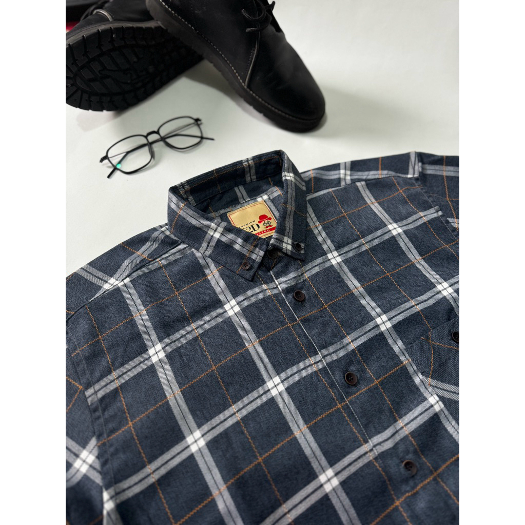 KEMEJA FLANEL LENGAN PANJANG F2D SEMI WOL PREMIUM ETL 39