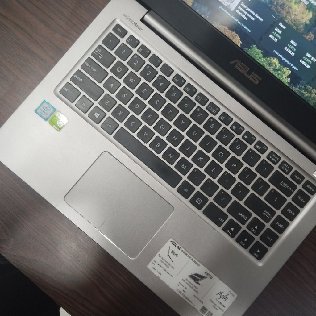 asus K401 core i7 gen6 bekas