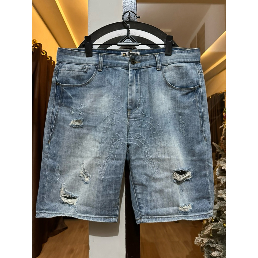 Bape Shark Ripped Short Jeans