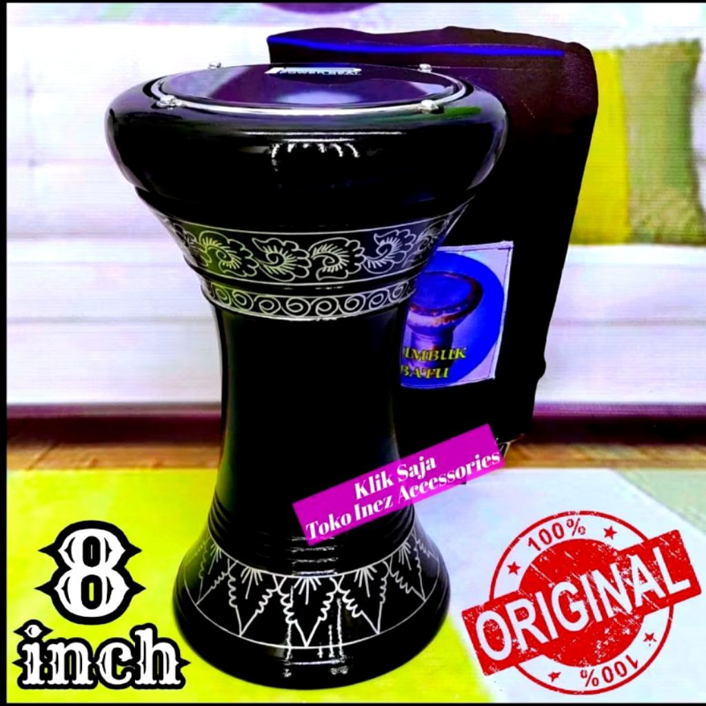 darbuka kayu mahoni 8inci