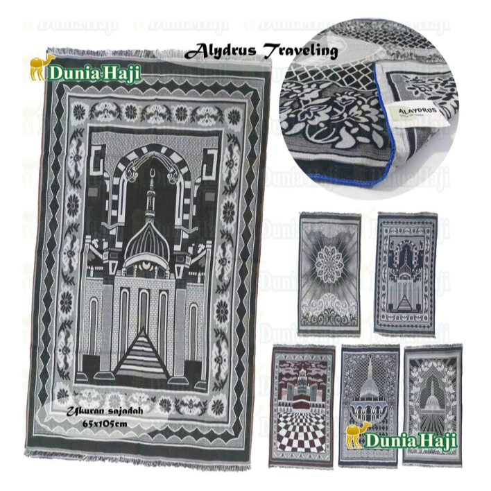 Sajadah ALYDRUS TRAVELING ukuran Besar Oleh Oleh Haji dan Umroh Murah Turki Turkey Tipis Grosir /pcs