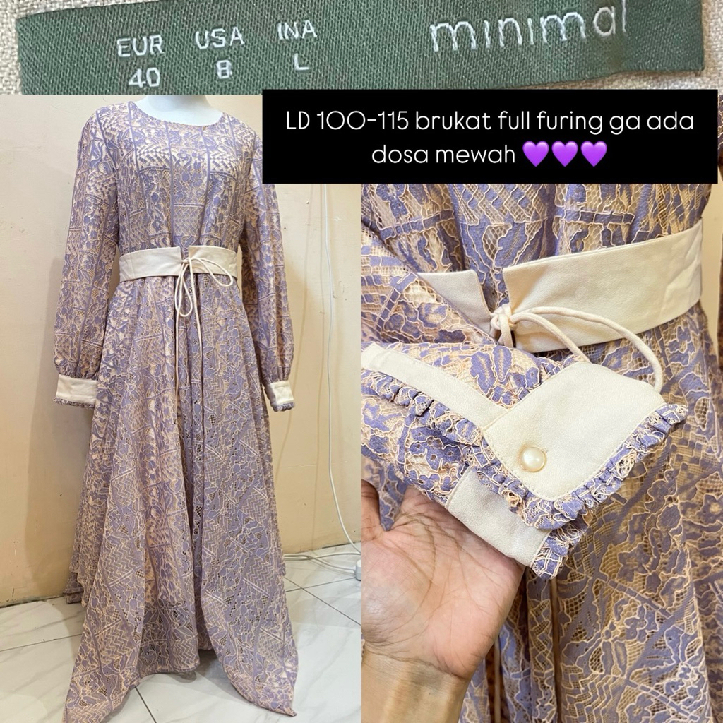 Fashion Baju Gamis Dress Atasan Pesta Brokat Premium