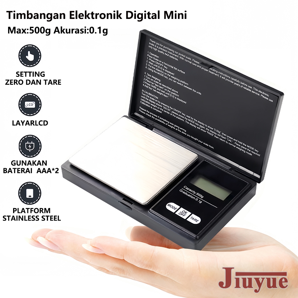 TIMBANGAN DIGITAL PERHIASAN SAKU (AKIK / PERAK / EMAS) 500-1000 GRAM 0.1 g