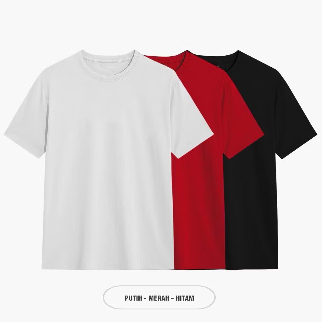 Bundling 3 Pcs Kaos Polosan 3 Unisex (PROMO COD)SANS CLOTHING-Kaos Distro Pria-Kaos Distro Terbaru 1