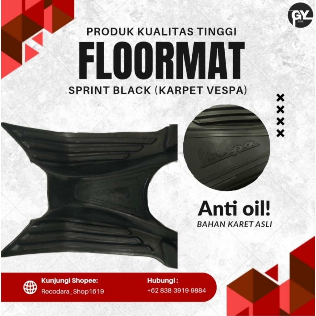 Floormate/karpet lantai dek vespa sprint